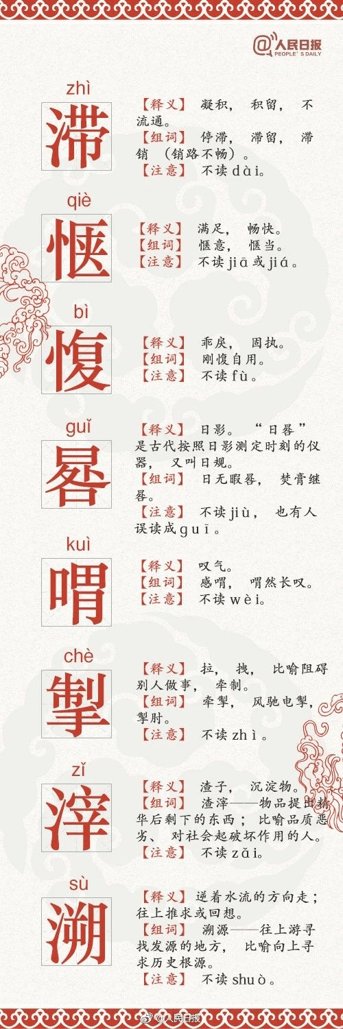 人民日報公布68個易錯字，再讀錯小心鬧笑話了…