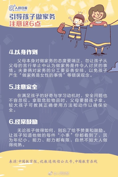 人民日?qǐng)?bào)：1-13歲孩子學(xué)做家務(wù)年齡表，舍不得用孩子才害了他！暑假動(dòng)起來！