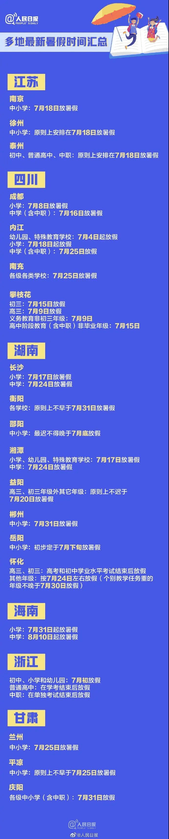 教育部：暑假放假時間定了！最不該偷懶的是家長，最不該放縱的是孩子！